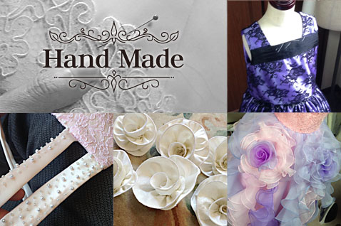 デザイン画とドレスの制作事例