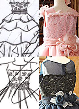 上半身の後ろ姿のデザイン