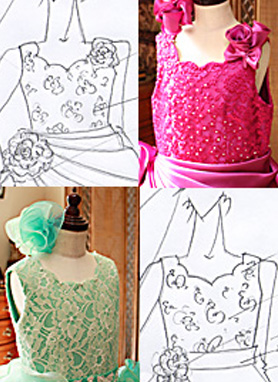 カットワーク ネックライン