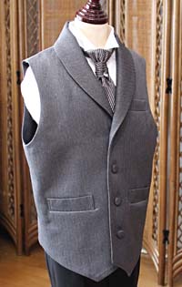 ジャケットベスト チャコールグレー