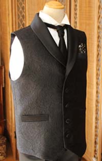 ジャケットベスト ショールカラー ブラック