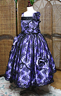 ピアノの発表会ドレス ブラック＆パープル