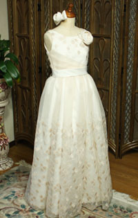 ピアノのコンクールドレス シャンパン