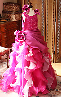 ピアノの発表会ドレス チェーリーピンク