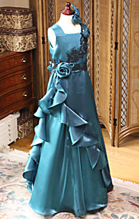 ピアノの発表会ドレス アンティークグリーン