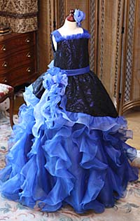 ピアノの発表会ドレス ブルー＆ブラックドレス