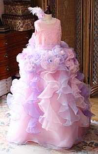 ピアノの発表会ドレス ピンクとパープル