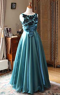 ピアノのコンクールドレス アンティークグリーン