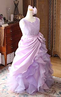 バイオリンのコンクールドレス ライトパープル