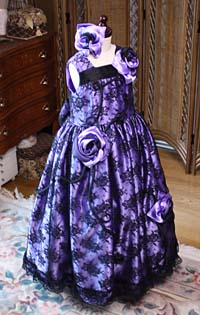 ピアノの発表会ドレス パープルとブラック