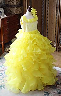 受賞者コンサートドレス イエロー