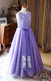 ピアノのコンクールドレス ライトパープル