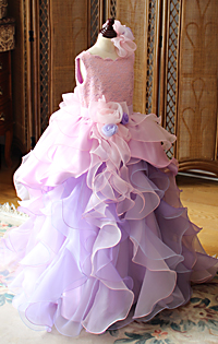 ピアノ コンチェルトドレス ピンク＆パープル