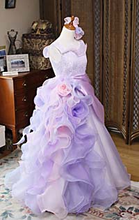 コンチェルト用ドレス パープル＆ピンク