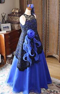 ピアノのコンチェルト用ドレス ブルー