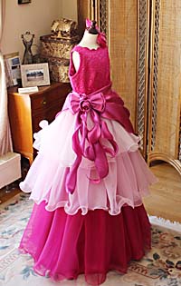 キッズモデル用ドレス チェリーピンク