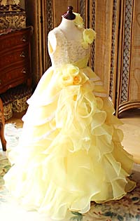 ピアノの発表会ドレス イエロー