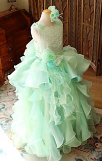 ピアノのコンチェルト用ドレス エメラルドグリーン ミックス 神奈川県