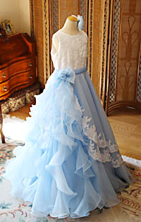 ピアノの発表会ドレス ライトブルー 大阪府