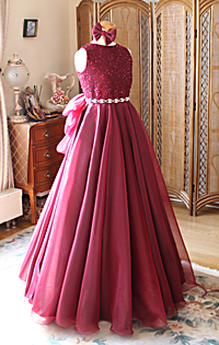 ピアノの発表会ドレス ワインレッド 愛知県