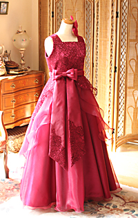 ピアノの発表会ドレス ワインレッド 東京都