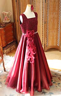 ピアノコンクールドレス ワインレッド 京都府