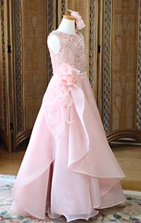 ピアノコンクールドレス コーラルピンク オーダーメイド 埼玉県