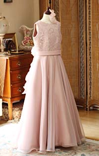 ピアノコンクールドレス サーモンオレンジ オーダーメイド 東京都