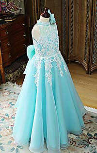 ピアノの連弾コンクールドレス ライトブルー 埼玉県