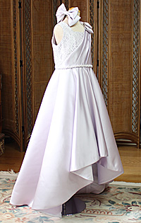 ピアノ フルート コンクールドレス ライトピンク パープル