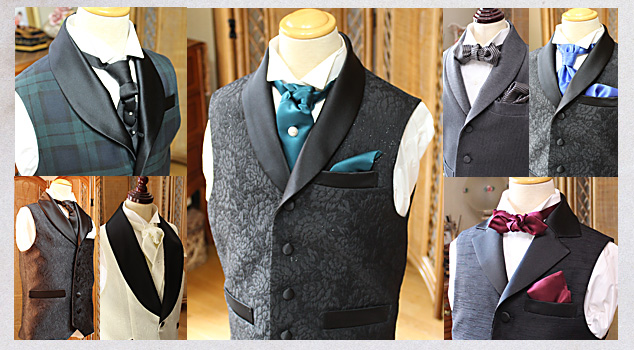 襟付きジャケットベスト 受注オーダーメイド