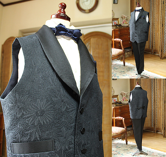 蝶タイ ショールカラー 襟元デザイン