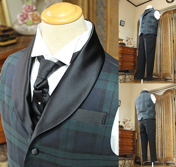 ショールカラー ブラック サテン