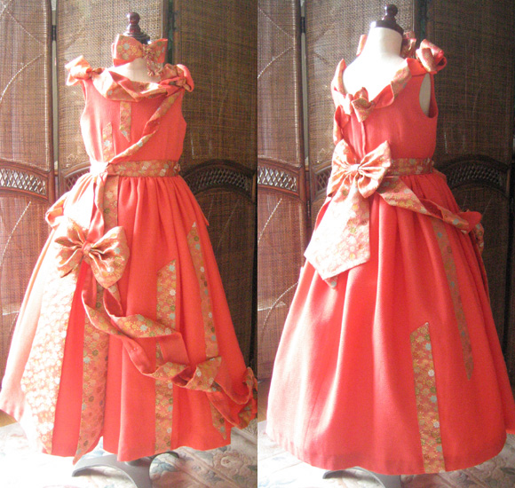 子供用コンサートドレス レッド