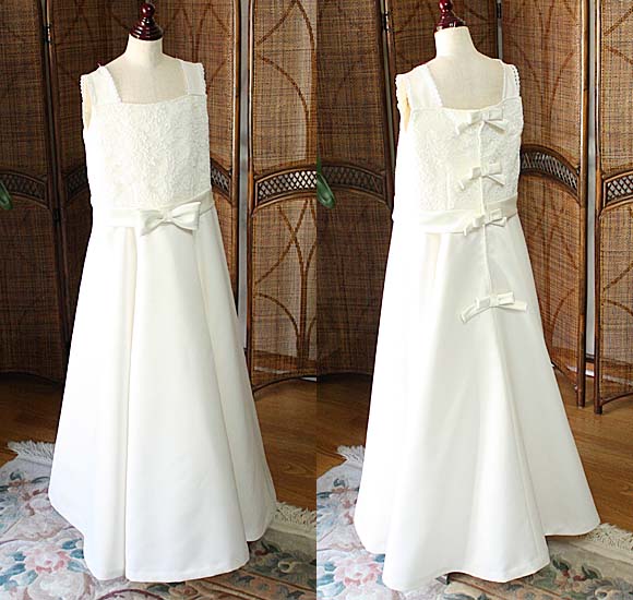 ピアノのコンクールドレス オフホワイト