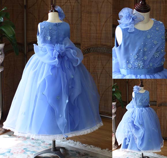 ピアノの発表会ドレス ブルー