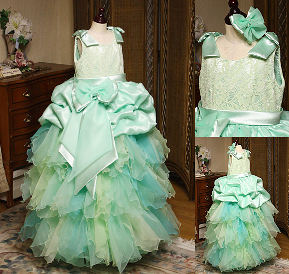 発表会ドレス コンクールドレス エメラルドグリーン