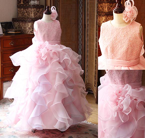 ピアノ発表会ドレス ピンク オーダーメイド