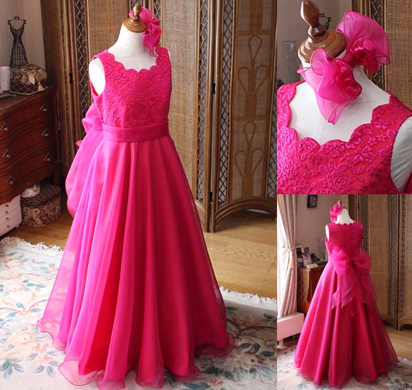 バイオリンコンクールドレス チェリーピンク オーダーメイド