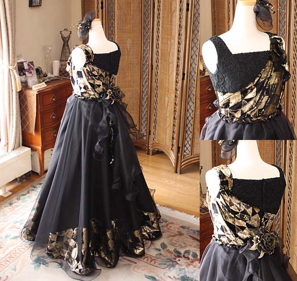 スカートシルエット 胸元のデコルテ