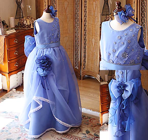 ピアノの発表会ドレス ブルー