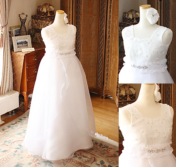 ピアノの発表会ドレス オフホワイト 広島県