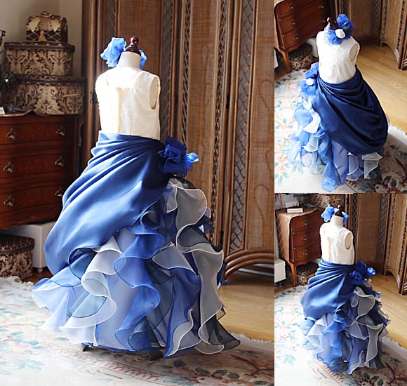 バックスタイルとフリルデザイン