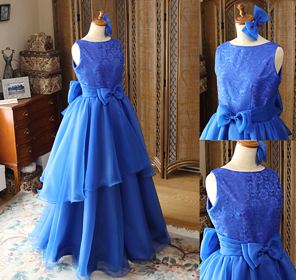 ピアノのコンクールドレス ブルー 福岡県