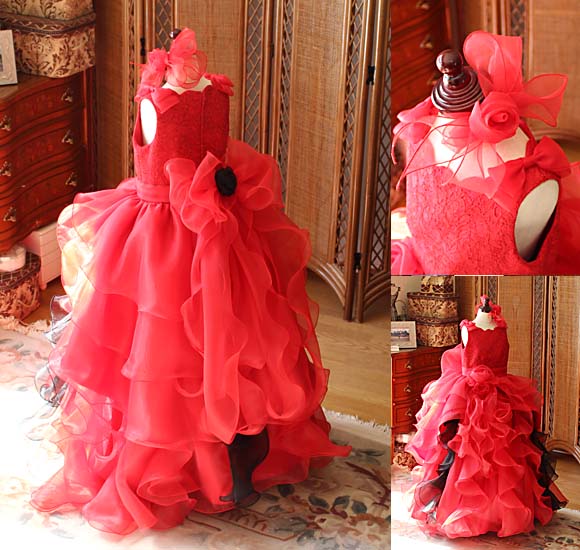 バックスタイル リボンとヘッドドレス