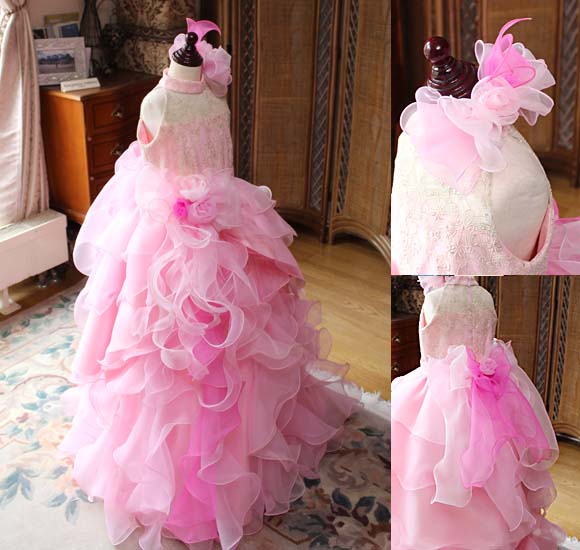 ピアノの発表会 小物をアレンジ ヘッドドレスとリボン、コサージュデザイン