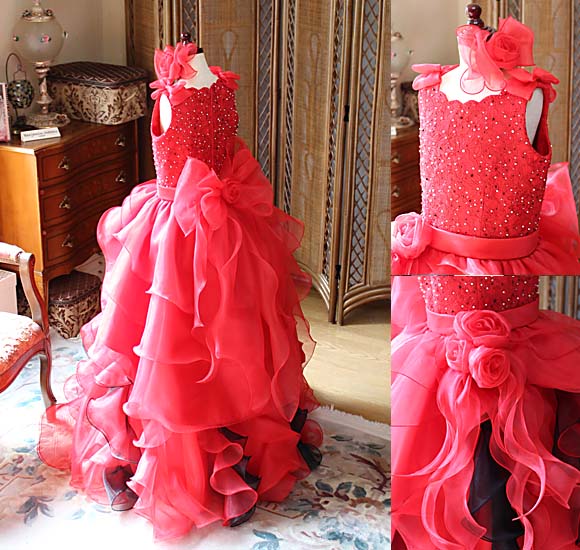 バックスタイルシルエット オーバースカート 大きなリボン コサージュの詳細