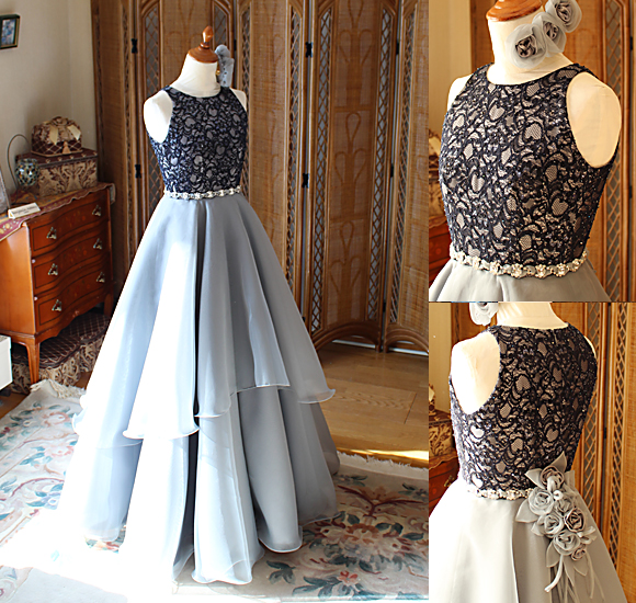 リサイタルドレス グレー オーダーメイド