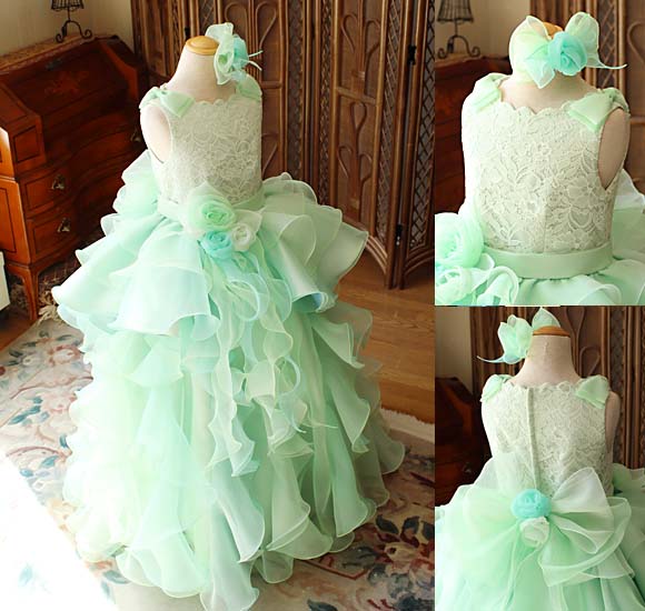 ピアノのコンチェルトドレス エメラルドグリーン 神奈川県