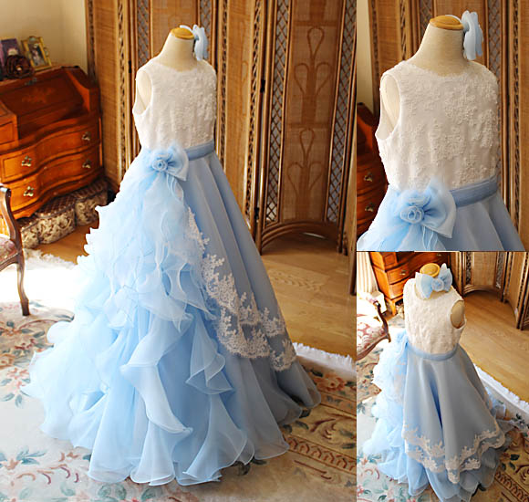 ピアノの発表会ドレス ライトブルー 大阪府